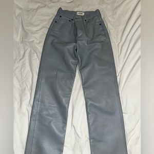 Agolde leather pants 90’s pinch waist recycled jeans blue high waisted 90s